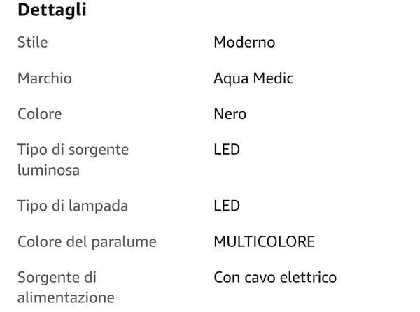 AQUA MEDIC CUBE 30 PLAFONIERA LED COMPLETA DI STAFFA